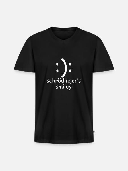 Schrodinger's smile - Men's Premium Organic T-shirt with V-neck - black