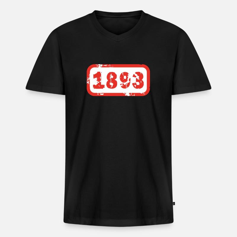 Stuttgart Schild - Männer Premium Bio T-Shirt mit V-Ausschnitt - Schwarz