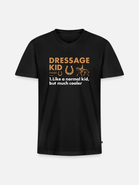 Rider Kid Definition Dressage - Men's Premium Organic T-shirt with V-neck - black