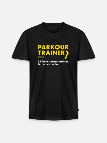 Traceur Trainer Definition Parkour - Men's Premium Organic T-shirt with V-neck - black