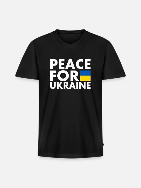 Ukraine - Men's Premium Organic T-shirt with V-neck - black
