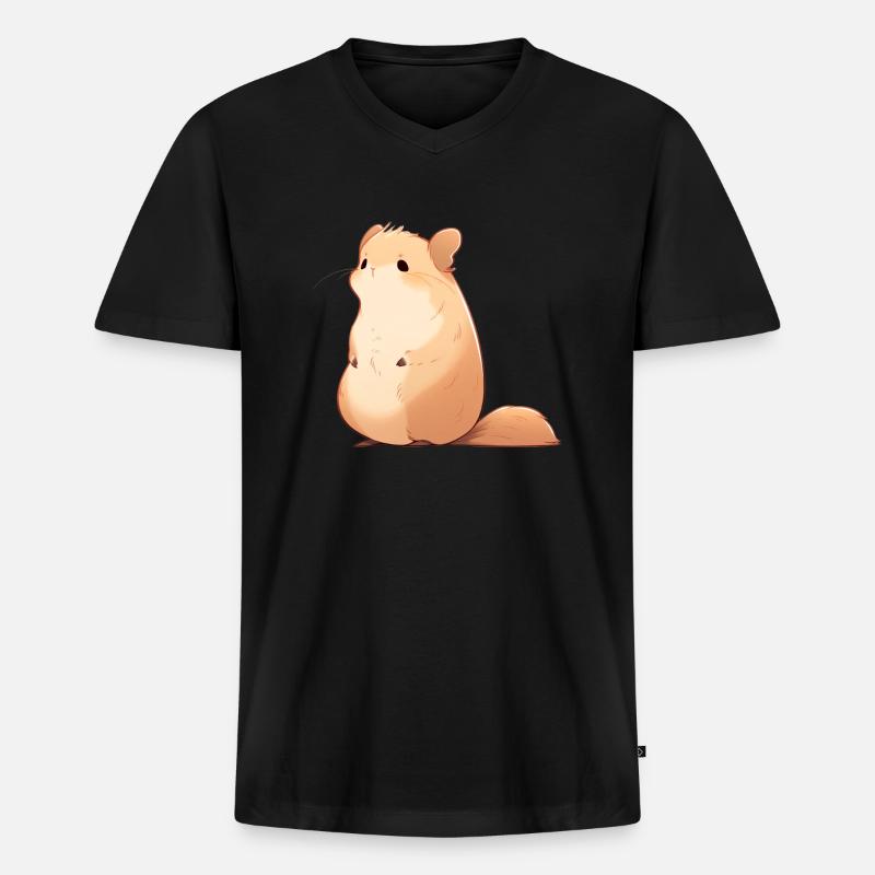 Elefantenspitzmaus - Männer Premium Bio T-Shirt mit V-Ausschnitt - Schwarz