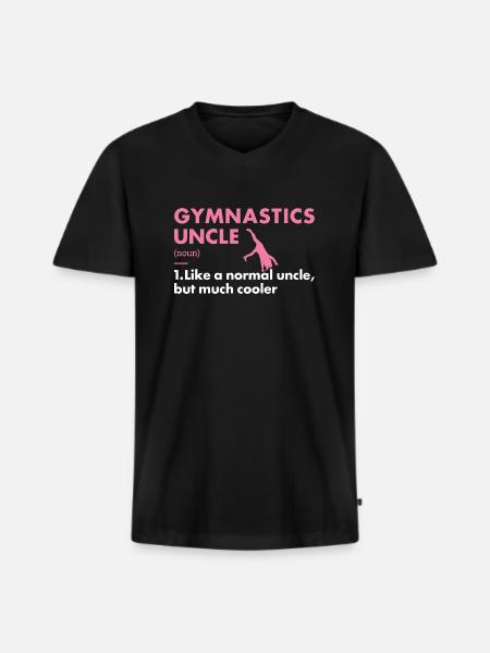 Sport Uncle Gymnastics - Men's Premium Organic T-shirt with V-neck - black
