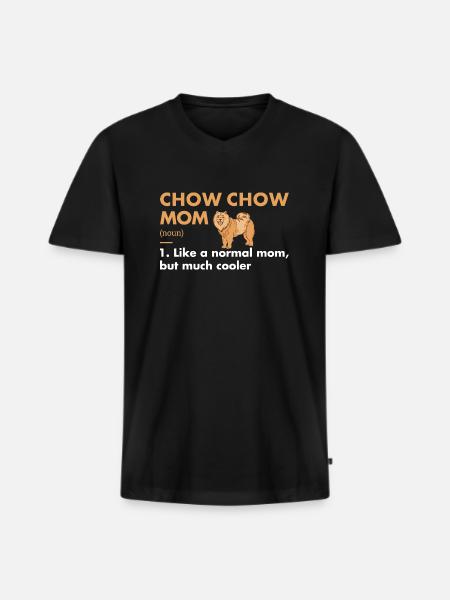 Chow Chow Mom Definition - Men's Premium Organic T-shirt with V-neck - black
