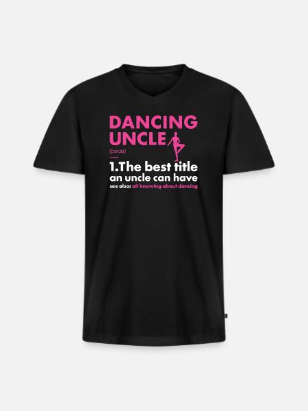 Dancer Uncle Definition Dancing - Männer Premium Bio T-Shirt mit V-Ausschnitt - Schwarz