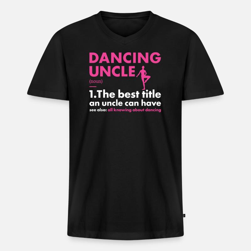 Dancer Uncle Definition Dancing - Männer Premium Bio T-Shirt mit V-Ausschnitt - Schwarz