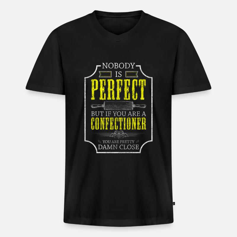 Kuchen Handwerk Törtchen - Männer Premium Bio T-Shirt mit V-Ausschnitt - Schwarz