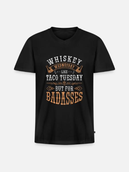 Rum Drinking Celebrations Classic - Men's Premium Organic T-shirt with V-neck - black