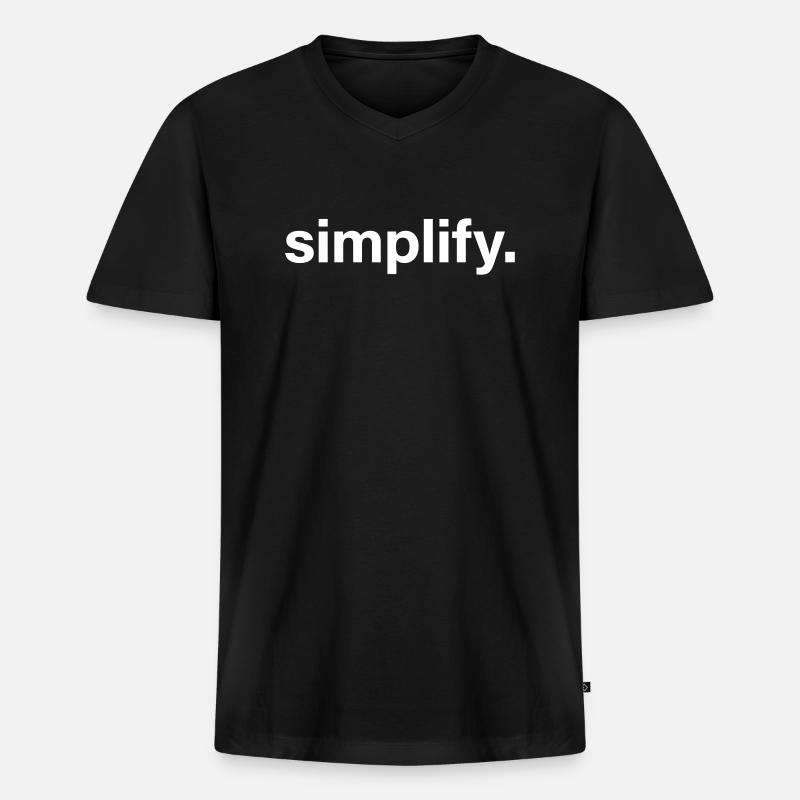 simplify - Männer Premium Bio T-Shirt mit V-Ausschnitt - Schwarz