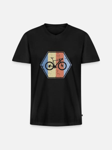 Bicycle - Men's Premium Organic T-shirt with V-neck - black
