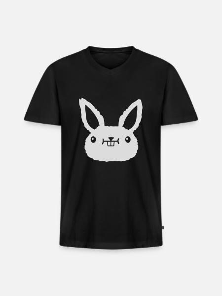 Dear kawaii Face - Men's Premium Organic T-shirt with V-neck - black