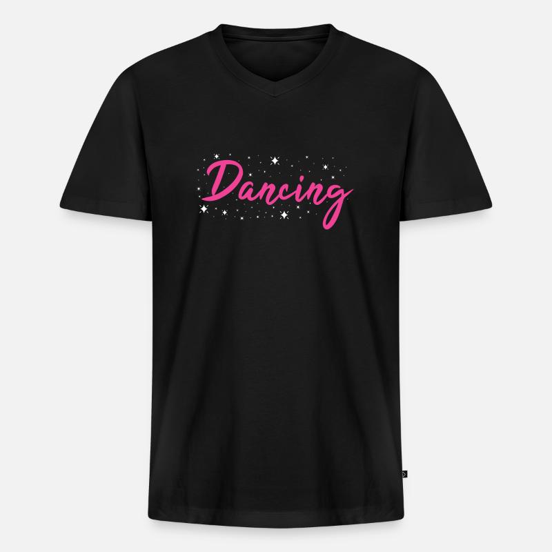 Dancer Dancing - Männer Premium Bio T-Shirt mit V-Ausschnitt - Schwarz
