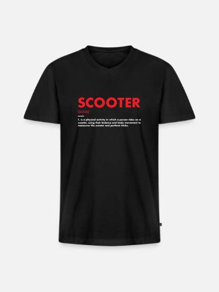 Sport Definition Scooter - Männer Premium Bio T-Shirt mit V-Ausschnitt - Schwarz