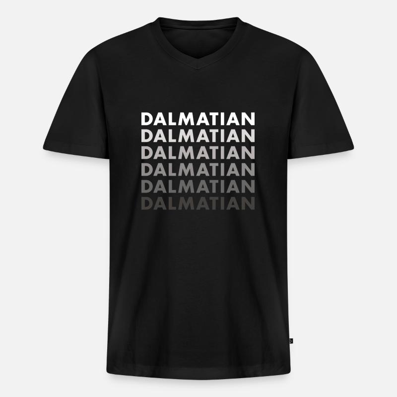 Dalmatian - Männer Premium Bio T-Shirt mit V-Ausschnitt - Schwarz