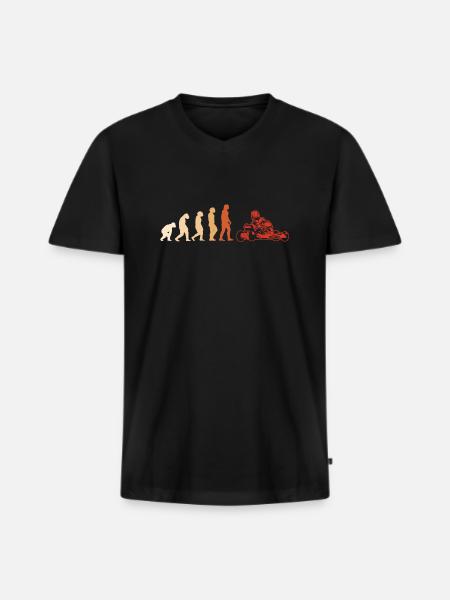 Sport Evolution Go Kart - Men's Premium Organic T-shirt with V-neck - black