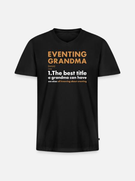 Rider Grandma Definition Eventing - Men's Premium Organic T-shirt with V-neck - black