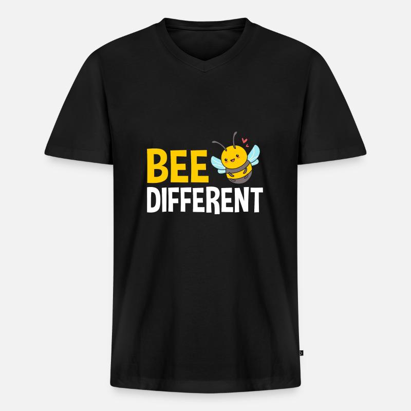 Imker - Männer Premium Bio T-Shirt mit V-Ausschnitt - Schwarz