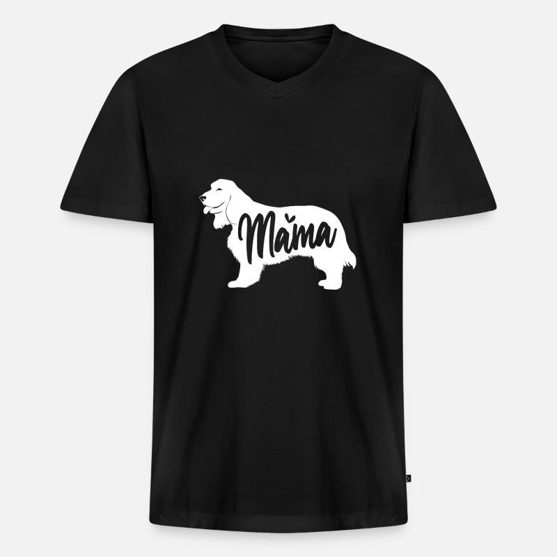 Cocker Spaniel - Männer Premium Bio T-Shirt mit V-Ausschnitt - Schwarz