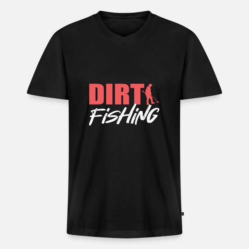 Metalldetektor - Männer Premium Bio T-Shirt mit V-Ausschnitt - Schwarz