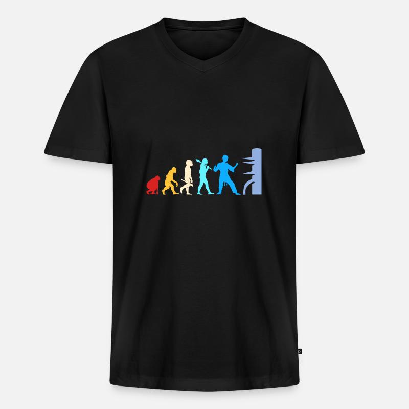 Wing Chun - Männer Premium Bio T-Shirt mit V-Ausschnitt - Schwarz