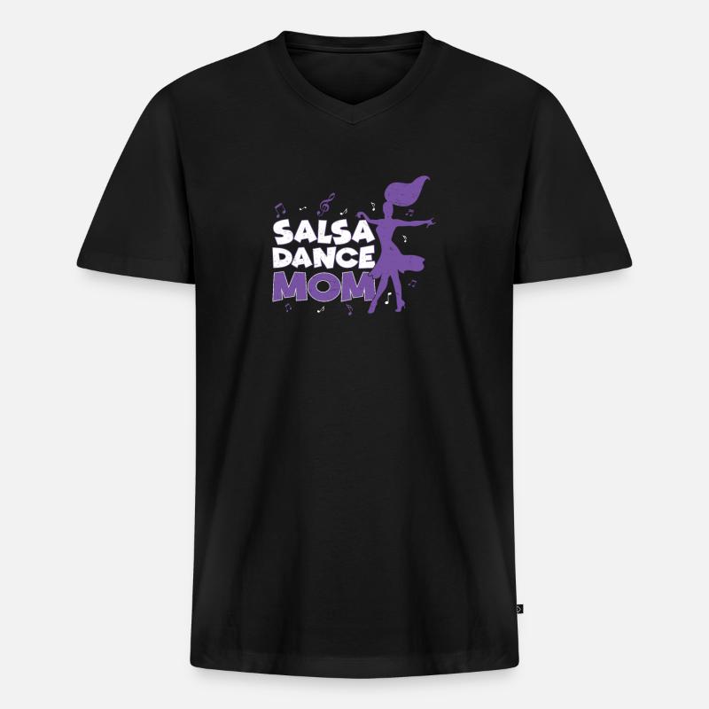 Salsa-Tanz-Mutter Lustige Salsa-Tänzerin - Männer Premium Bio T-Shirt mit V-Ausschnitt - Schwarz