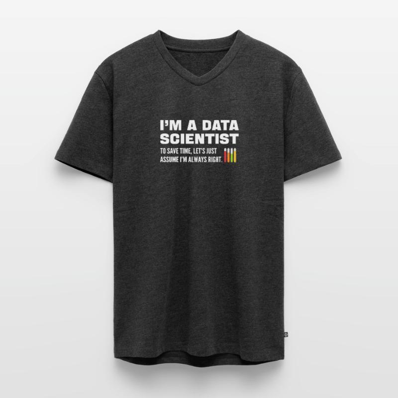 Data science. Big data analytics. For Men's Premium Organic T-shirt with V-neck