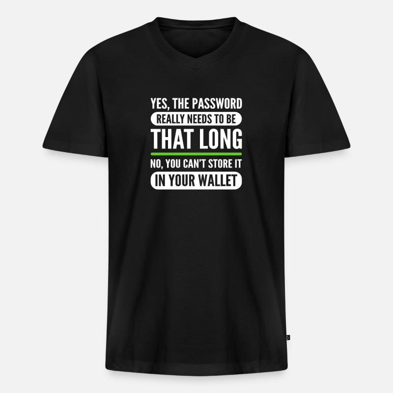 White Hat Hacker. Cyber-krieger. - Männer Premium Bio T-Shirt mit V-Ausschnitt - Schwarz
