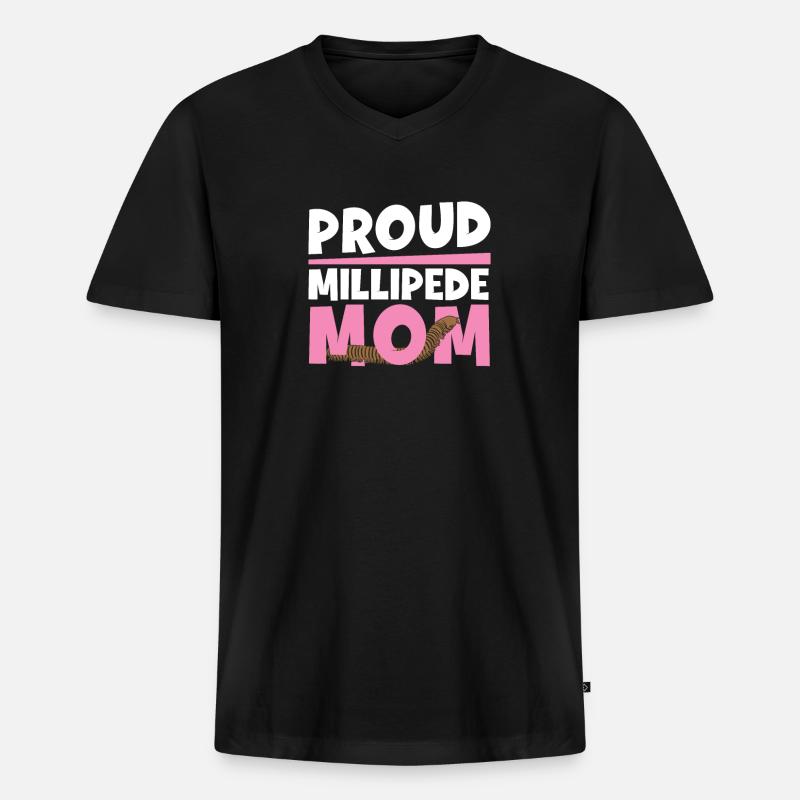 Fantastische Tausendfüßlermutter für einen - Männer Premium Bio T-Shirt mit V-Ausschnitt - Schwarz