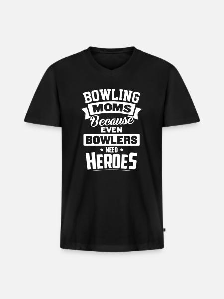 Bowling Mom - Men's Premium Organic T-shirt with V-neck - black