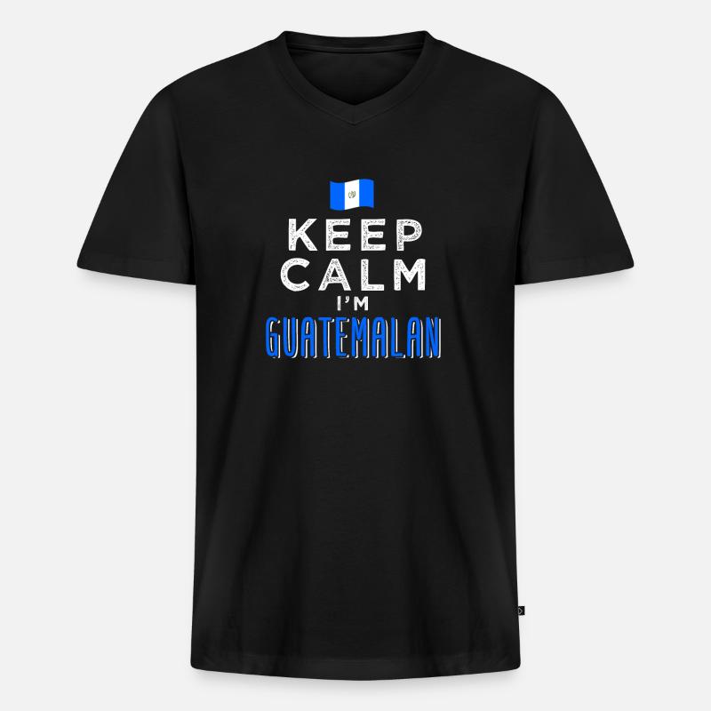 Guatemala - Männer Premium Bio T-Shirt mit V-Ausschnitt - Schwarz