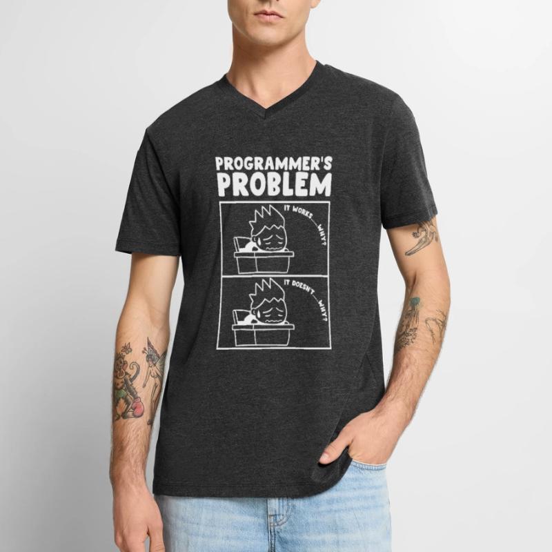 Programmers Problem Computer Programmer Men's Premium Organic T-shirt with V-neck
