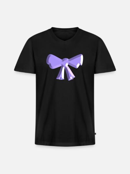loop symbol fly purple - Men's Premium Organic T-shirt with V-neck - black