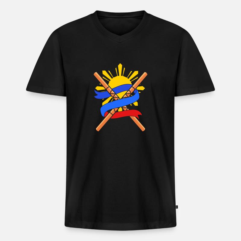 Philippinisch Philippinen - Männer Premium Bio T-Shirt mit V-Ausschnitt - Schwarz