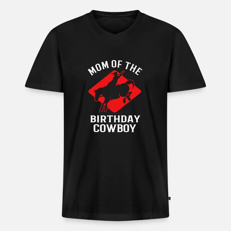 Rodeo - Männer Premium Bio T-Shirt mit V-Ausschnitt - Schwarz
