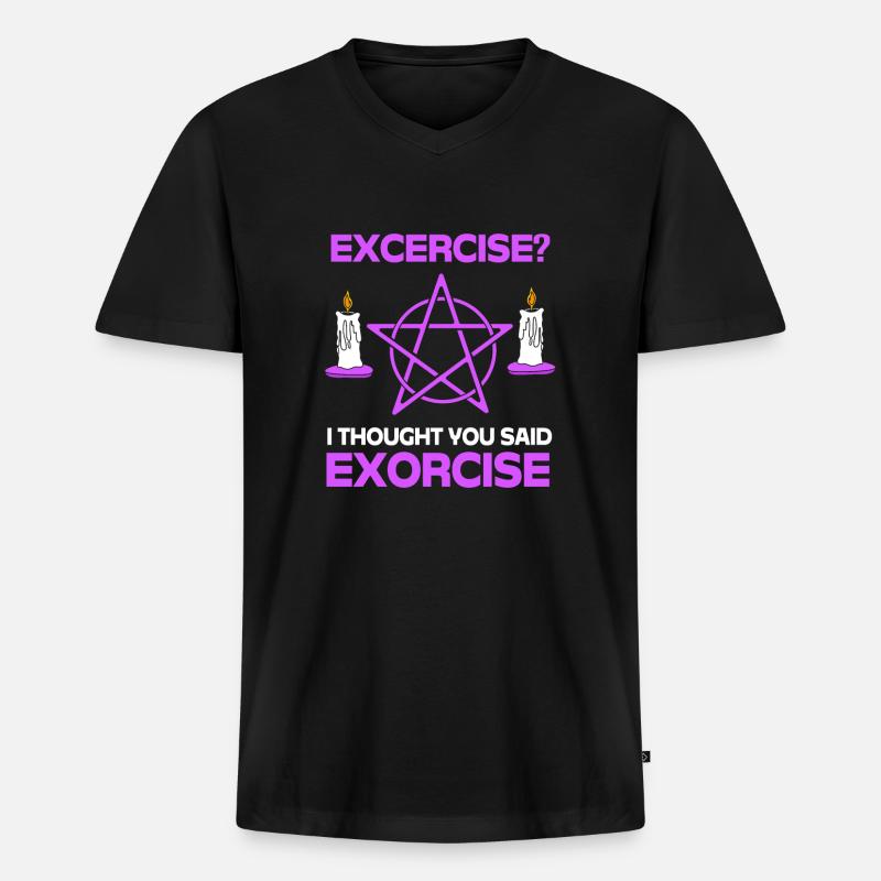 Voodoo - Männer Premium Bio T-Shirt mit V-Ausschnitt - Schwarz