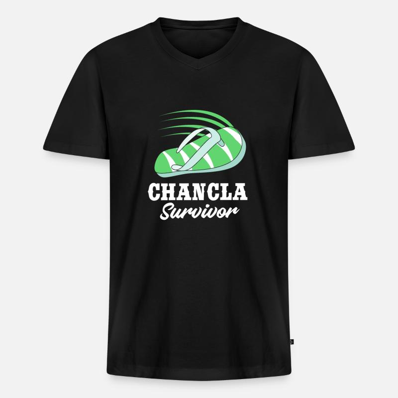 Latina Mutter - Männer Premium Bio T-Shirt mit V-Ausschnitt - Schwarz