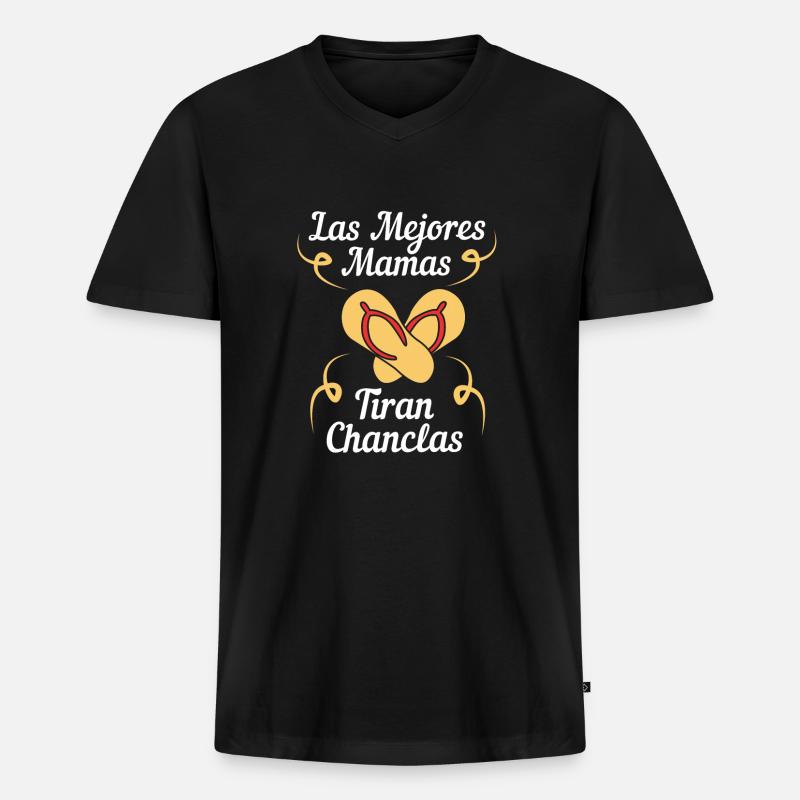 Latina Mutter - Männer Premium Bio T-Shirt mit V-Ausschnitt - Schwarz