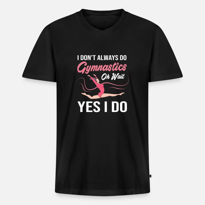 Leichtathletik - Männer Premium Bio T-Shirt mit V-Ausschnitt - Schwarz