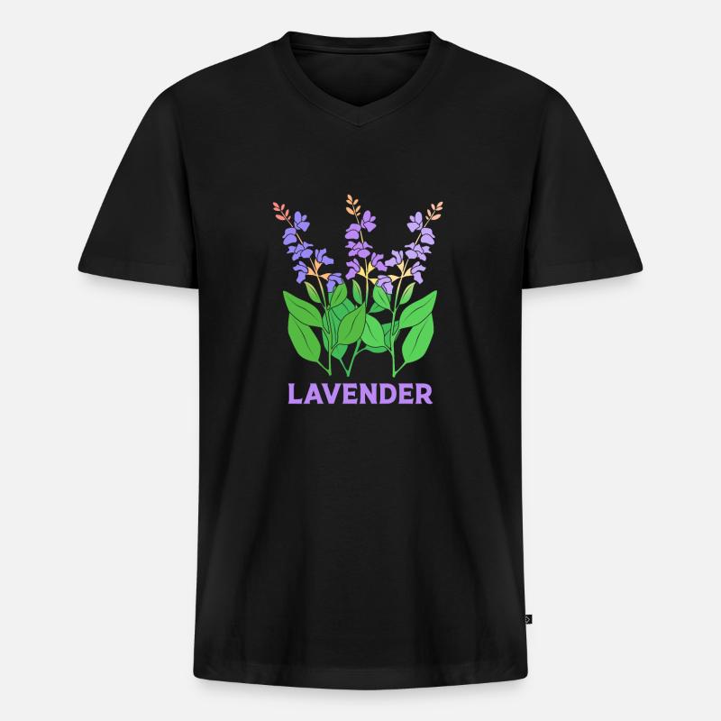 Ätherisches Öl - Männer Premium Bio T-Shirt mit V-Ausschnitt - Schwarz