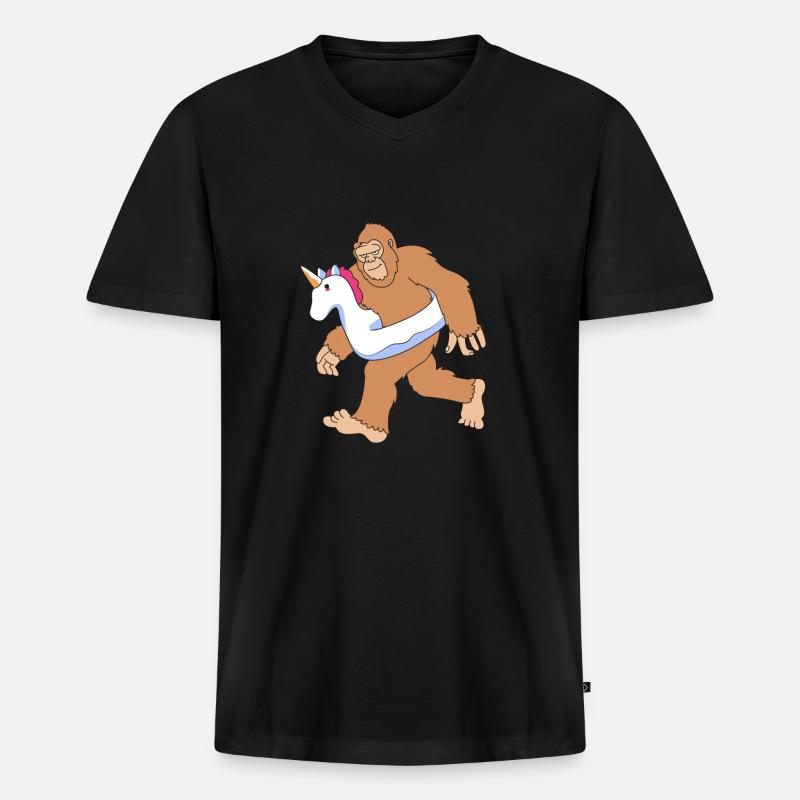 Pool Party - Männer Premium Bio T-Shirt mit V-Ausschnitt - Schwarz