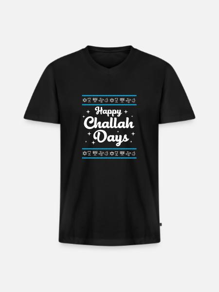 Hanukkah - Men's Premium Organic T-shirt with V-neck - black