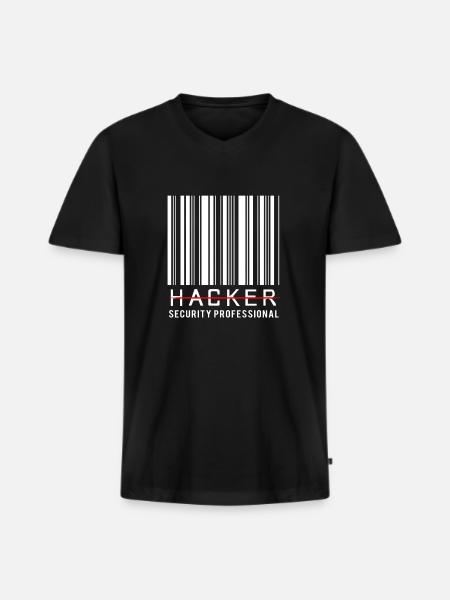 Cybersecurity Cyber Programmer Hacker - Men's Premium Organic T-shirt with V-neck - black