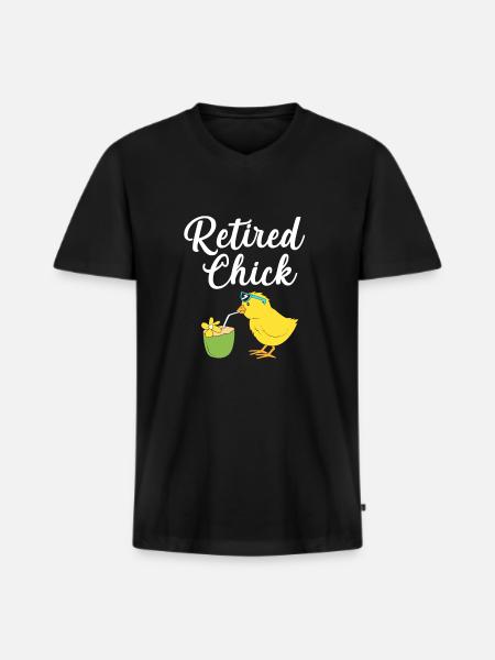 Retraité Retraité Retraité - T-shirt encolure en V Premium bio Homme - noir