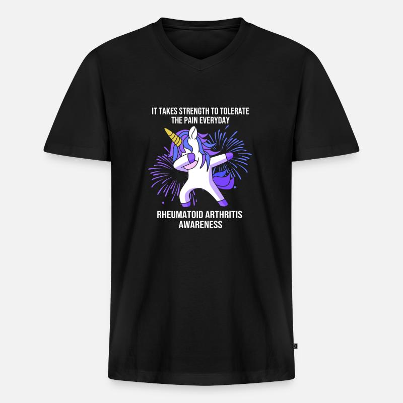 Rheuma Arthritis - Männer Premium Bio T-Shirt mit V-Ausschnitt - Schwarz