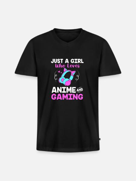 Gamer - Men's Premium Organic T-shirt with V-neck - black