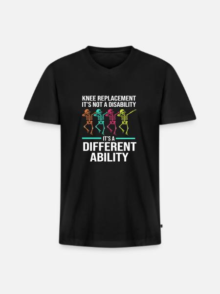 Knee Surgery - Men's Premium Organic T-shirt with V-neck - black