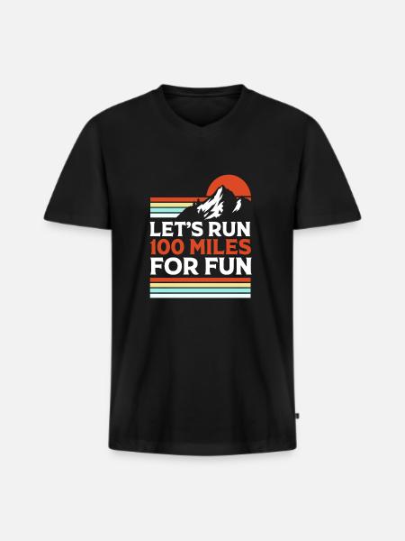 Trail running - T-shirt encolure en V Premium bio Homme - noir