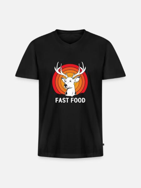 Hunter Hunt - Men's Premium Organic T-shirt with V-neck - black