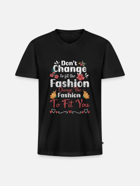 Mode Neumodisch Schmuck - Männer Premium Bio T-Shirt mit V-Ausschnitt - Schwarz
