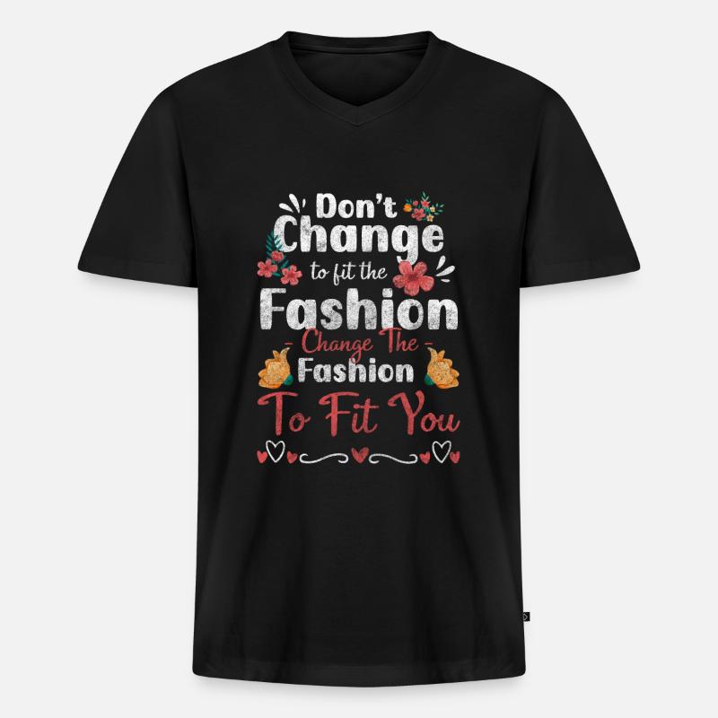 Mode Neumodisch Schmuck - Männer Premium Bio T-Shirt mit V-Ausschnitt - Schwarz